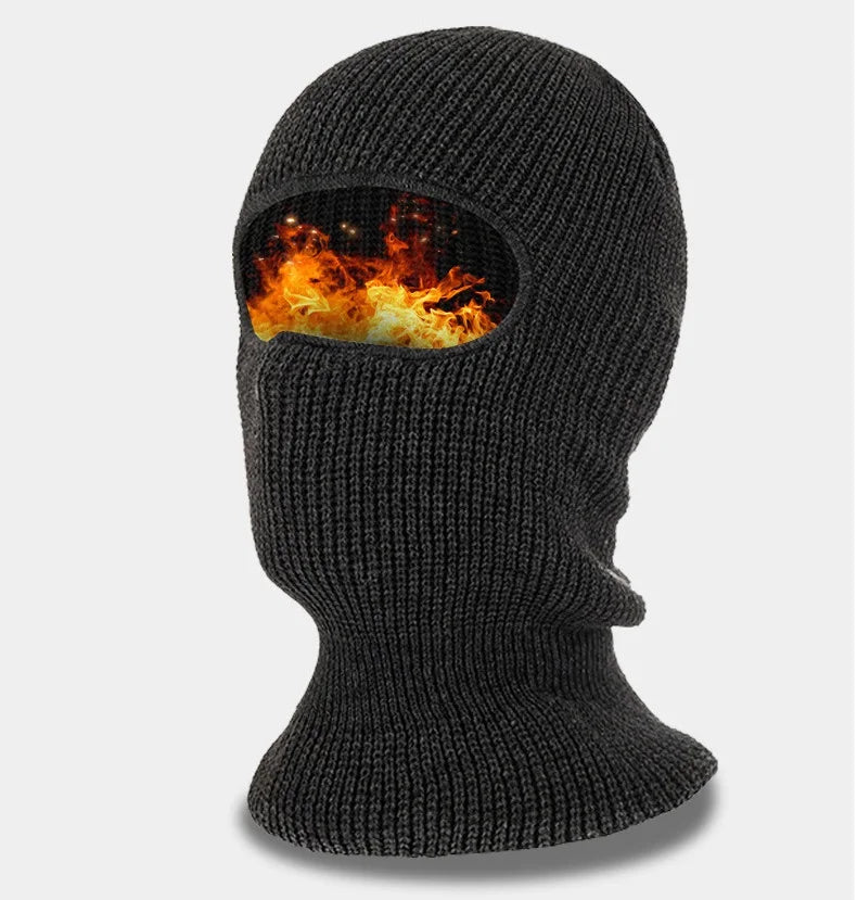 Winter One Hole Ski Hat Outdoor Windproof Over Knit Hat Acrylic Balaclava Ski Mask For Men Women