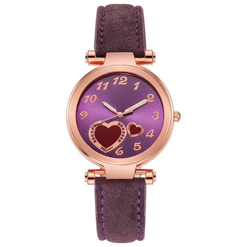 Women's Watches Love Luxury Fashion Ladies Watch Leather Watch Women Female Quartz Wristwatches Montre Femme Relogio Feminino