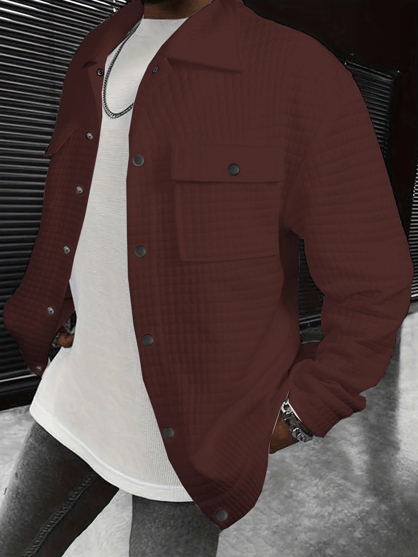 Men's Casual Plaid Jacket Coat Fashionable Outerwear Design Versatile Style Suitable for Leisure & Formal Occasions