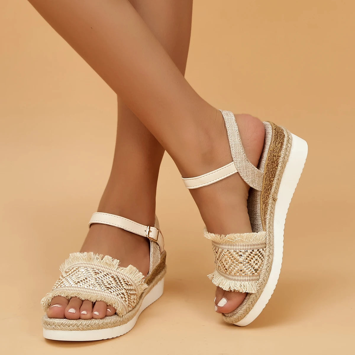 Shoes for Women 2023 High Quality Bohemian Women's Sandals Summer Platform Light Casual Sandals Women Wedge Shoes Ladies Zapatos