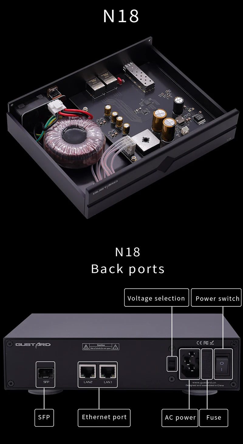 Gustard N18 N18pro SFP Gigabit Optical Module 1Meter LC-LC Fiber Optical Cable For Network Ethernet Switch SFP+10M/100M/1000M