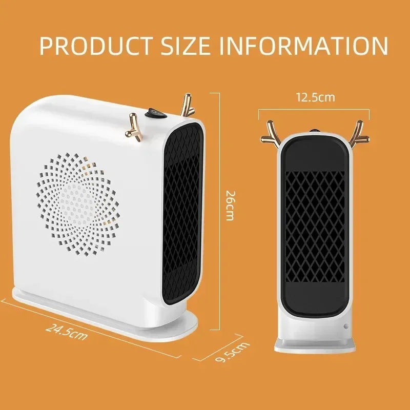 Portable Mini Electric Heater Fast Heating Energy Saving Handheld Warming Device Ideal For Home Use Dormitory Heating