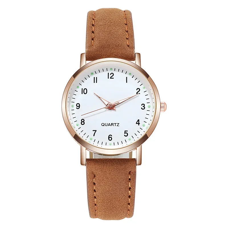 Women Watches  Luminous Leather Bracelet Simple Watch Elegant Fashion Quartz Watch Ladies Wristwatches  Montre Femme Reloj Mujer