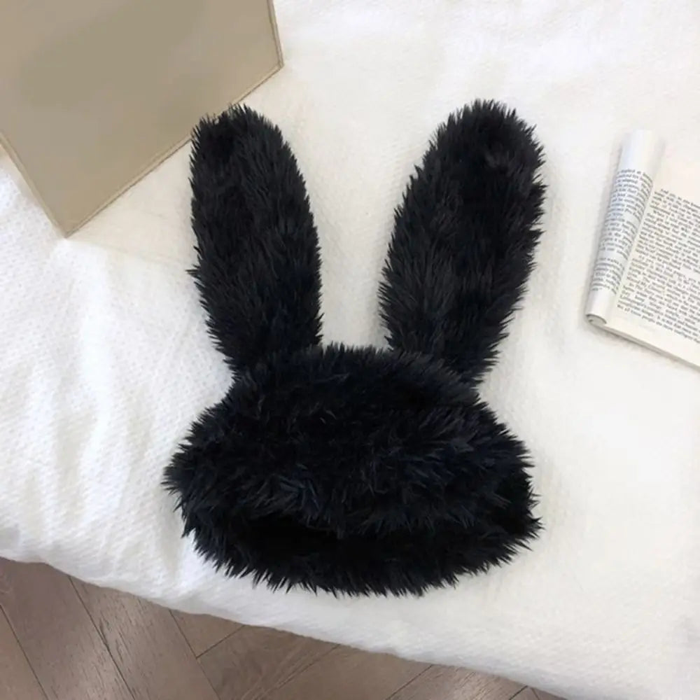 Women's Accessories Faux Fur Rabbit Ear Hat Ear Protection Sweet Plush Winter Hat Rabbit Ear Women's Beanies Halloween Party