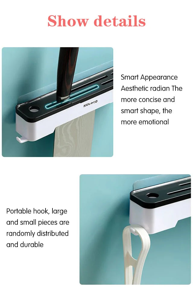 Kitchen Knife Holder Wall Mounted Multifunctional Knife Holder Home Cutlery Wall Mounted Storage Rack Kitchen Cutlery Organizer