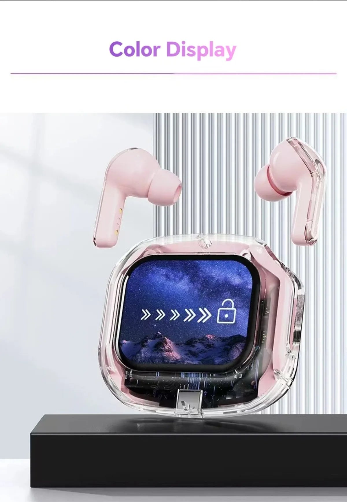 Translation Headphones with Multifunction Touch Screen Smart Wireless Bluetooth Earphone HiFi Audio Quality Business Earbud