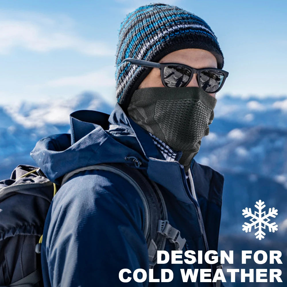 Winter Ring Tube Soft Bandana Mask Neck Gaiter Scarf Skiing Snowboard Windproof Half Face Cover Warmer Scarves Hood Women Men