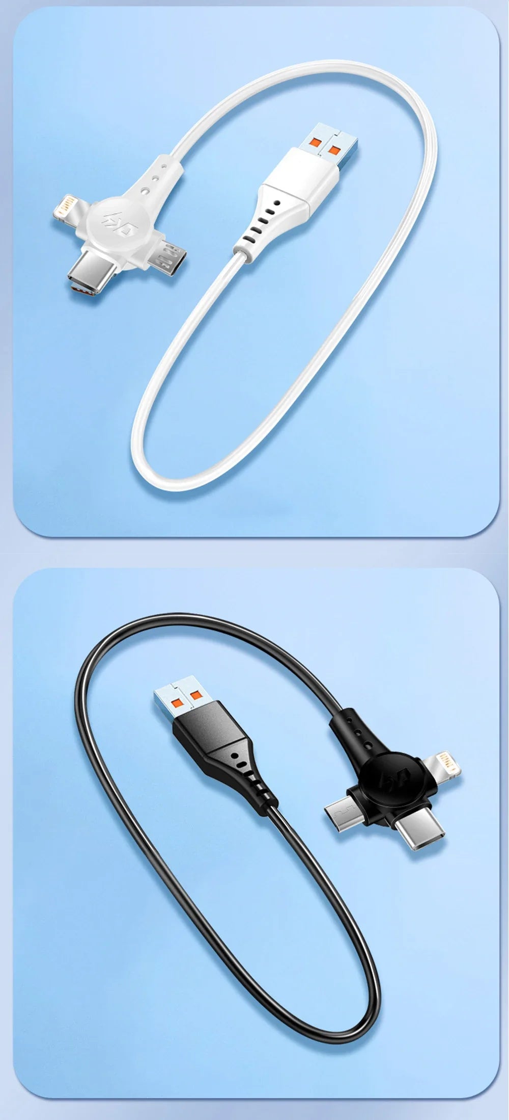 120W 3-in-1 USB C Cable Super Fast Charging Spring Retractable Data Cable For iPhone Huawei Xiaomi Phone Quick Charger Data Cord