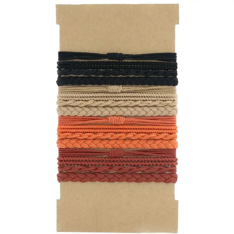 20pcs Fashion Bohemian Style Hair Tie Bracelet For Women Pearl Hair Rope ladies Elastic Hair Rubber Bands For Bracelets Knekki