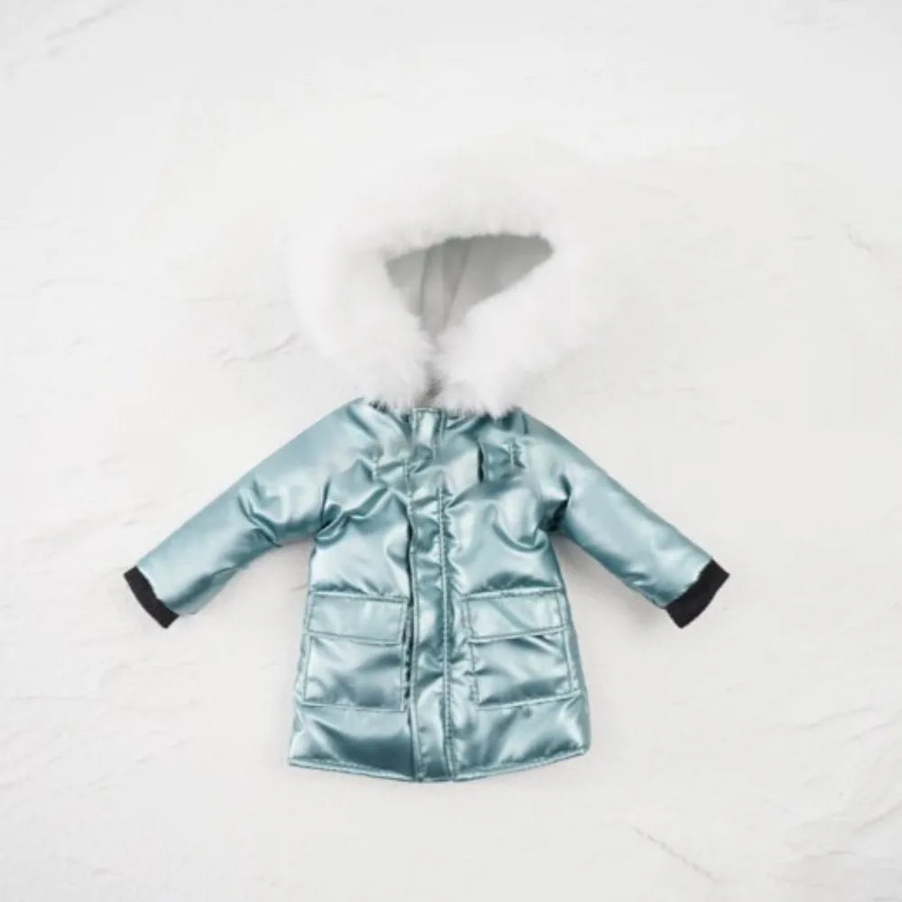 Fashion Winter Coat Outfits Long Style DIY Accessories Thick Down Jackets Handmade for blythe Dolls For ob24 ob22 Dolls/