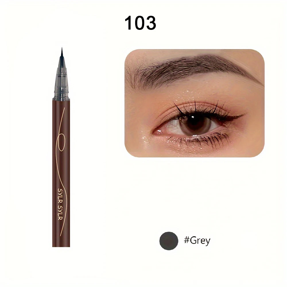 Ultra-fine ultra-fine eyebrow pencil waterproof professional sweat-proof liquid eyeliner Eyebrow dual-purpose durable makeup art