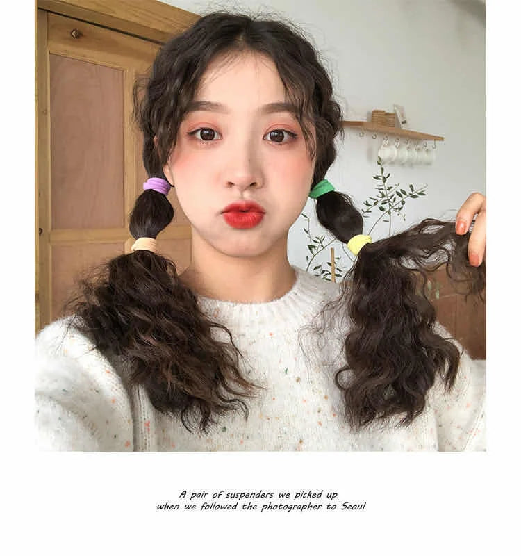 20Pcs High Elasticity Hair String Fashionable Sports Hair Loop All Season Hair String Packaging As Shown In The Picture