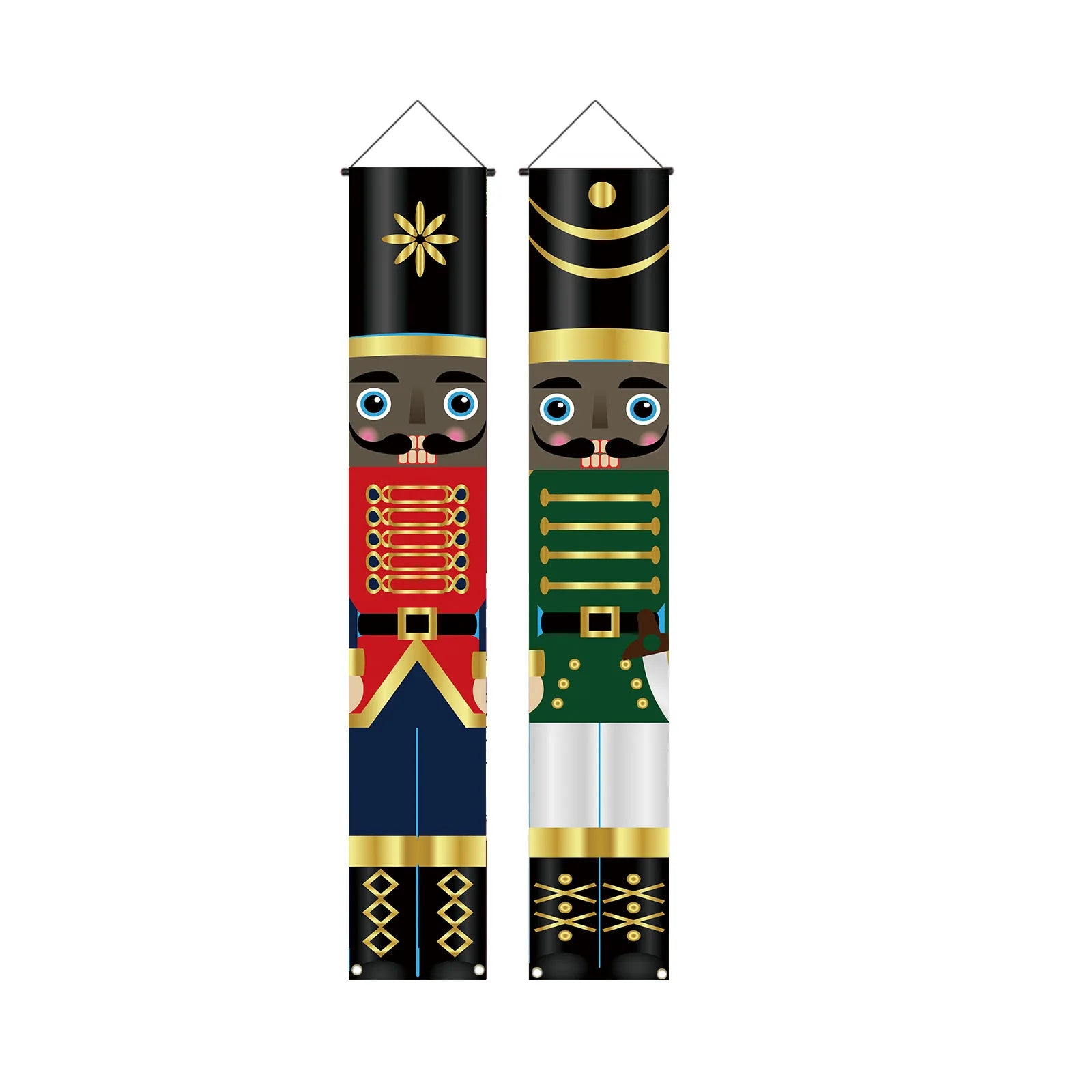 New Christmas Nutcracker King Series Couplets New Year's Party Soldiers Porch Atmosphere Decoration Door Curtains Flag Hangers