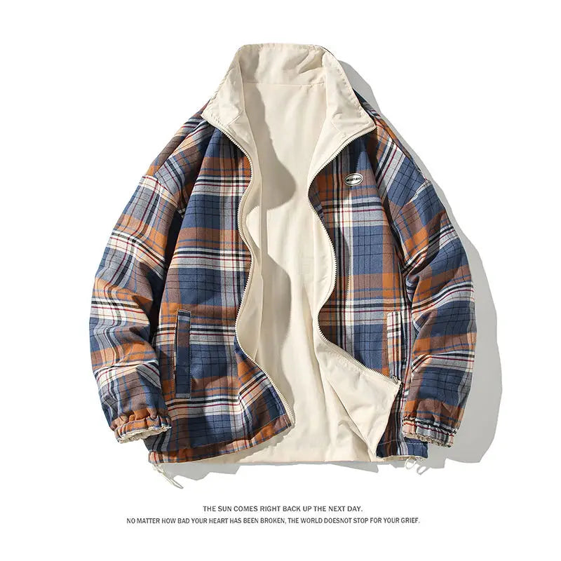 Bomber Jackets Women American Retro Chic High Street Casual Coats Reversible Turn-down Collar Fashion Newly Autumn Simple Loose