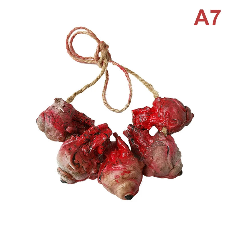 Halloween Party Ornament Horror Props Bloody Hand Fake Scary Finger Eyes Foot Brain Cock Dick Heart Organ Decor