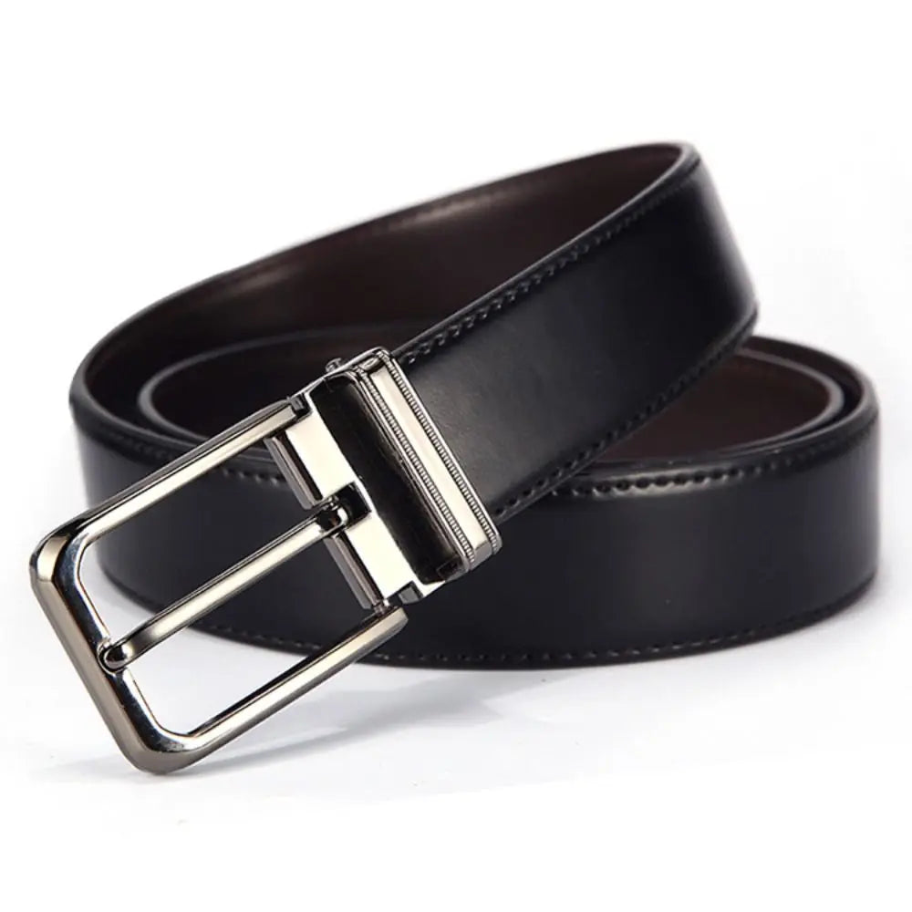 Waist Accessories Double Sided Men Leather Belt Brown Black Retro Designer Belt Fashion Luxury Pin Buckle Belt Mens Accessories