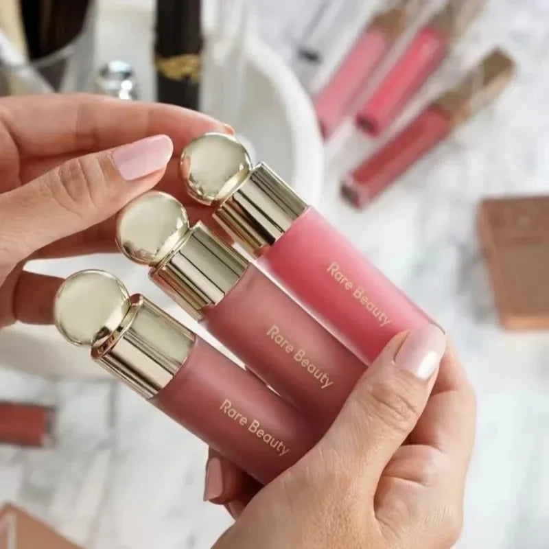 Rare Beauty Liquid Blush Lip Gloss Plump Moisturizing Dual-use Highlight Essence Gel Nourishing Powder Lipstick Care for Women