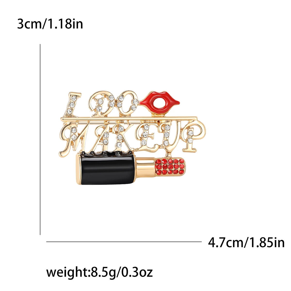 Beaut&Berry Beautiful Lipstick Lips Brooches for Women Unisex Glamour Pins Casual Party Accessories New Gifts Friends Decoration