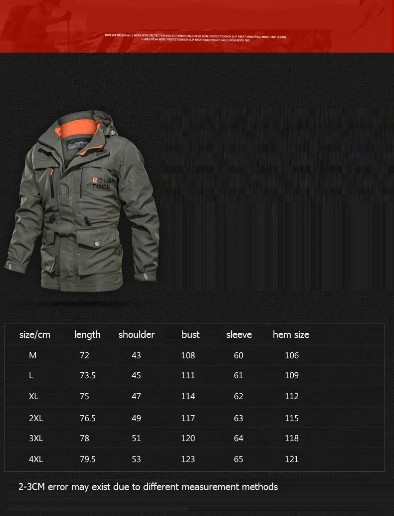 Men Cargo Hooded Casual Military Jacket Men Fashion Windproof Bomber Mens Jacket New Winter Windbreaker Pilot Coat Men Clothing