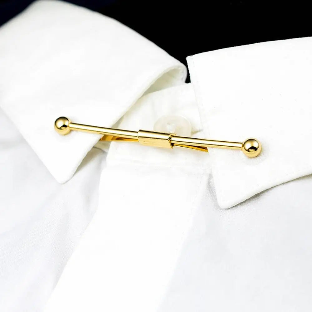 Men Collar Pin Necktie Clip Bar Cross Tassel Chain Shirt Collar Pin Wedding Gift Suit Brooch Lapel Pin Clothing Accessories