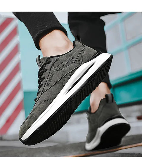 Men's Sneakers 2025 Spring Autumn New Waterproof Non Slip Wear-resistant Work Shoes Outdoor Fashion Lace Up Vintage Casual Shoes