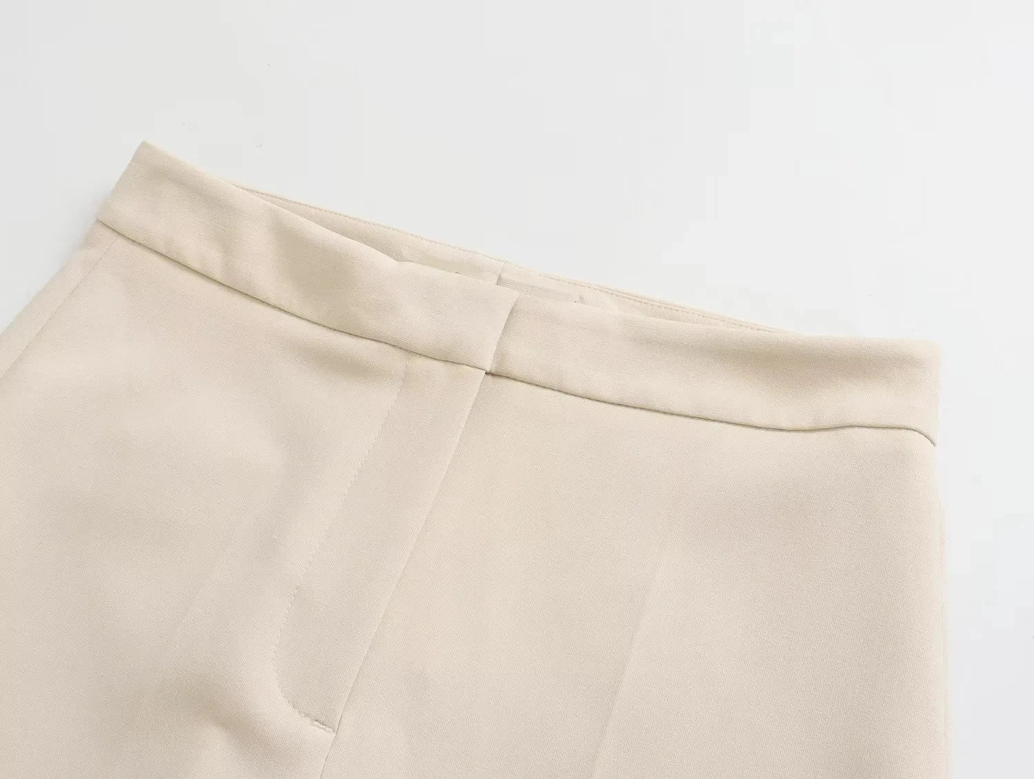 HH Women Elegant Solid Pant Suit Front Button Strapless Sexy Tank Tops + Side Slit Trouser Female Fashion Streetwear Sets