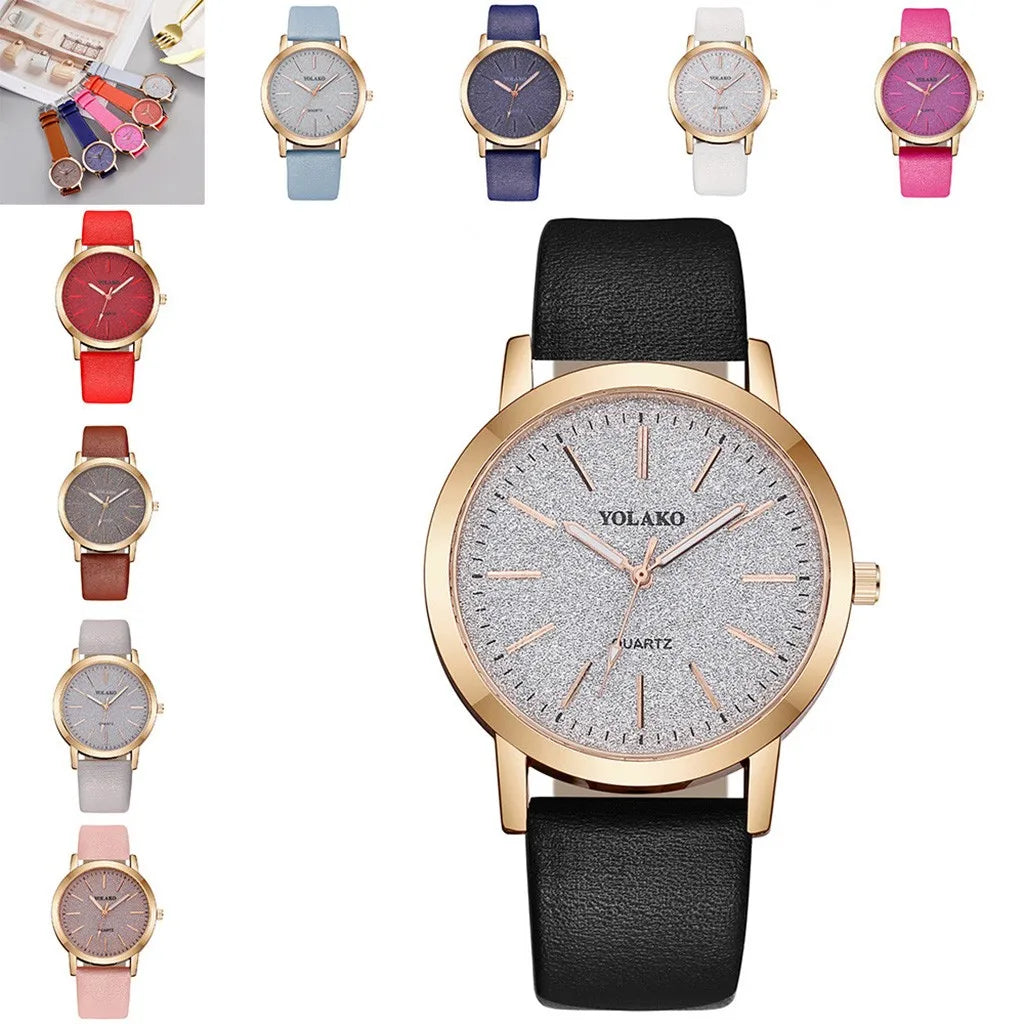 Women'S Fashion Quartz Simple Wristwatch Circular Dial Simple Scale Minimalist Elegant Ladies Watches Ladies Watch Gift
