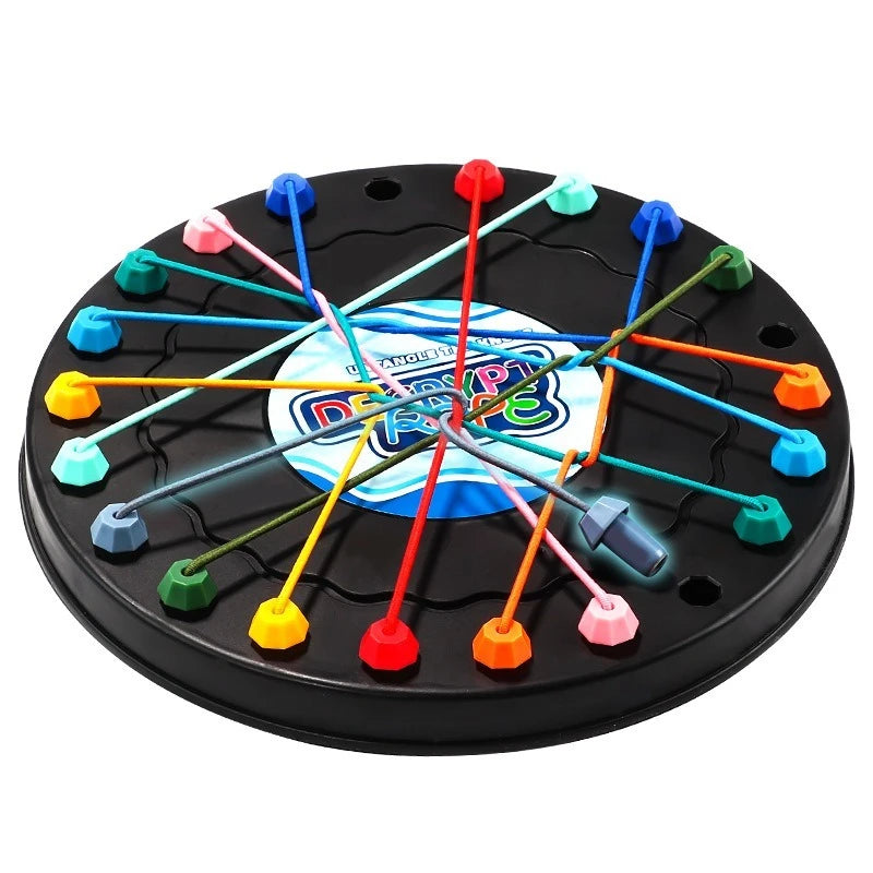 New Kid Rope Knots Puzzle  Board Game Color Line Twisted Connected Ropes Logic Thinking Table Game Parent Child Interactive Toy
