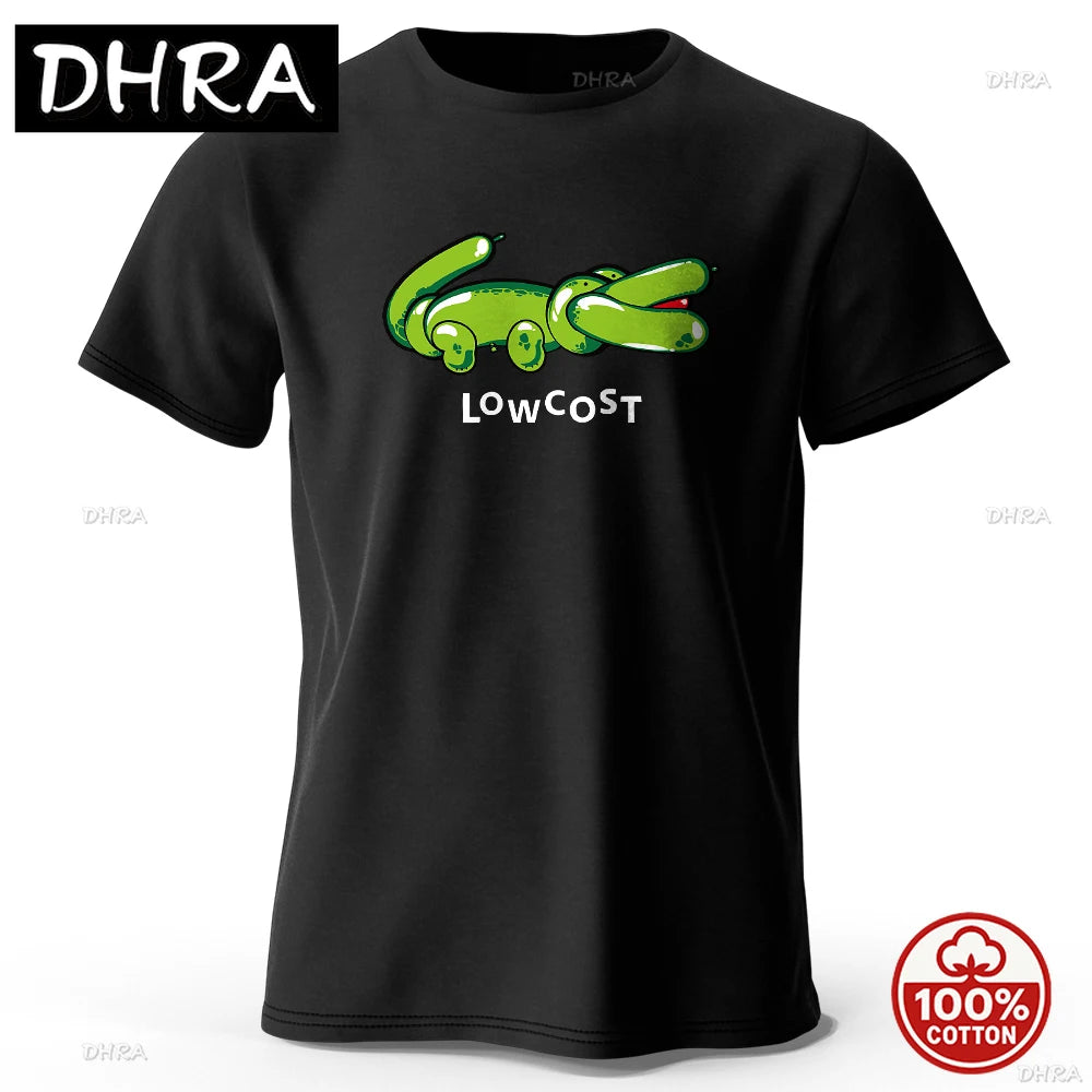 Men's Joke The Lowcost Printed T-Shirt 100% Cotton  Funny Graphic Tees for Women Summer Tops Casual Streetwear Hot Sale