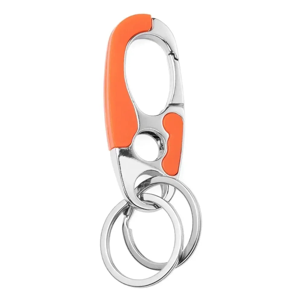 Fashion Men's Business Genuine Leather Belt Buckle Clip 2 Loops Key chain Key Ring Holder Men Apparel Accessories