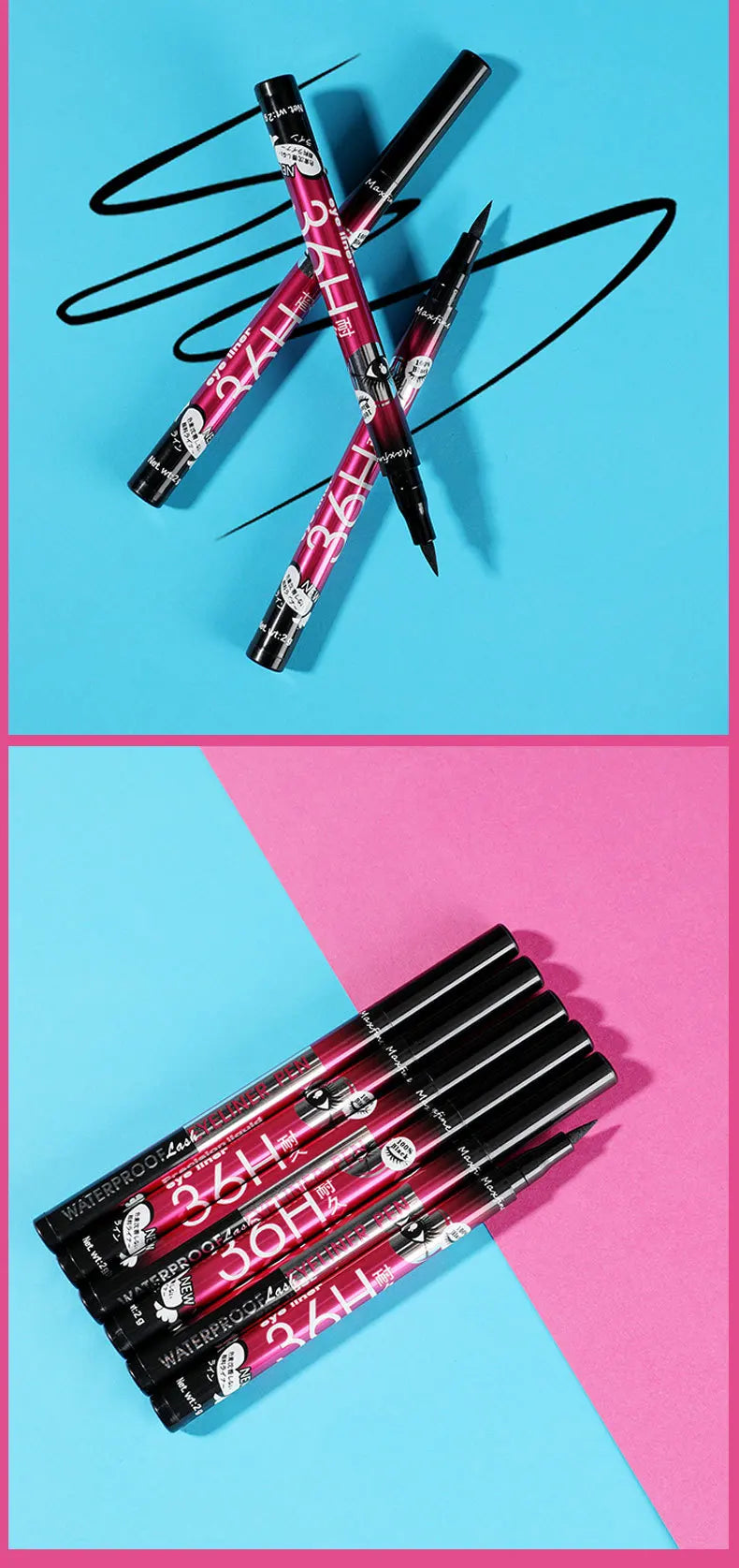 Long Lasting Quick Drying Waterproof Easy To Color Non Smudging Smooth Liquid Eyeliner