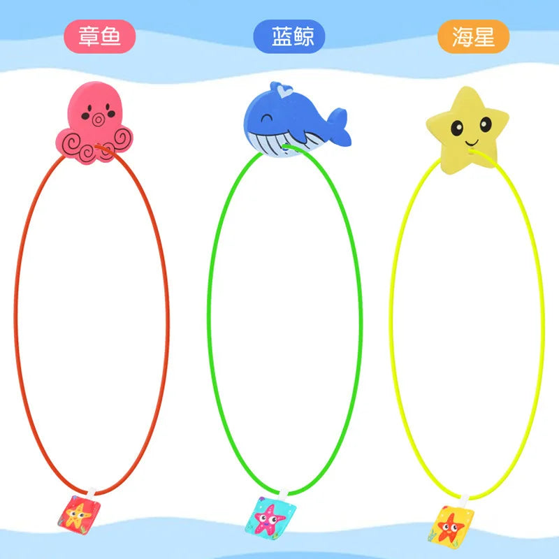 Kid's Summer Diving Water Toys 80cm 1set Diving Toy Rings Diving Swim Through Rings Strong Resilience Best Pool Gifts for Kids