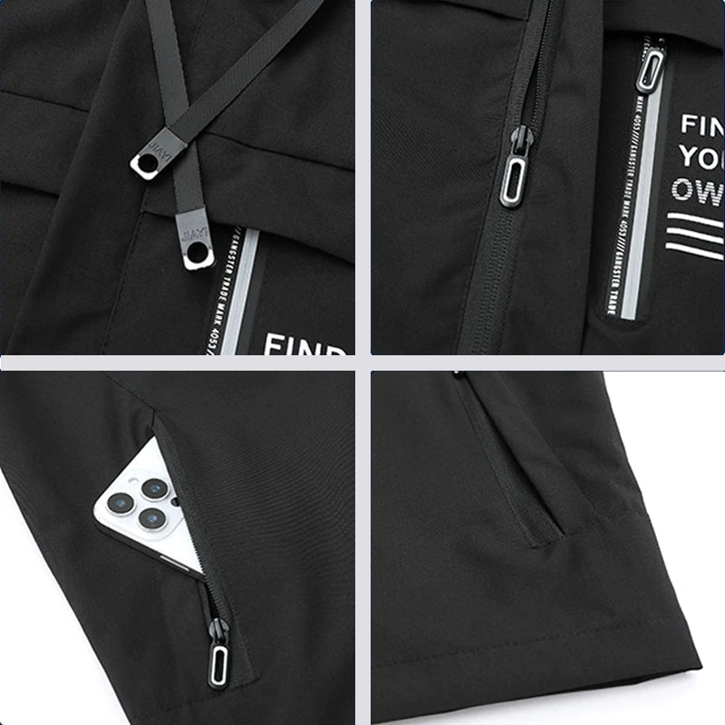 Fashion Men's Casual Windbreaker Jackets Hooded Jacket Man Waterproof Outdoor Men's Spring-Autumn Outdoor Shell Jacket