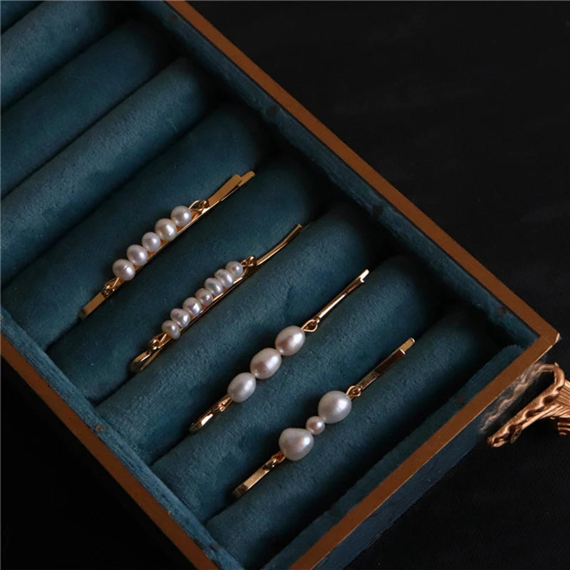 Hair Accessories for Girls Women Hairpins Clips Natural Baroque Freshwater Pearl Elegant Sweet Bridal Ornaments Wedding Gift