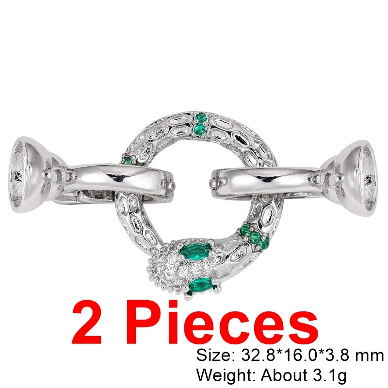 Juya 18K Gold Silver Plated Wedding Decorations Connect Fastener Closure Clasps Accessories For DIY Beads Pearls Jewelry Making