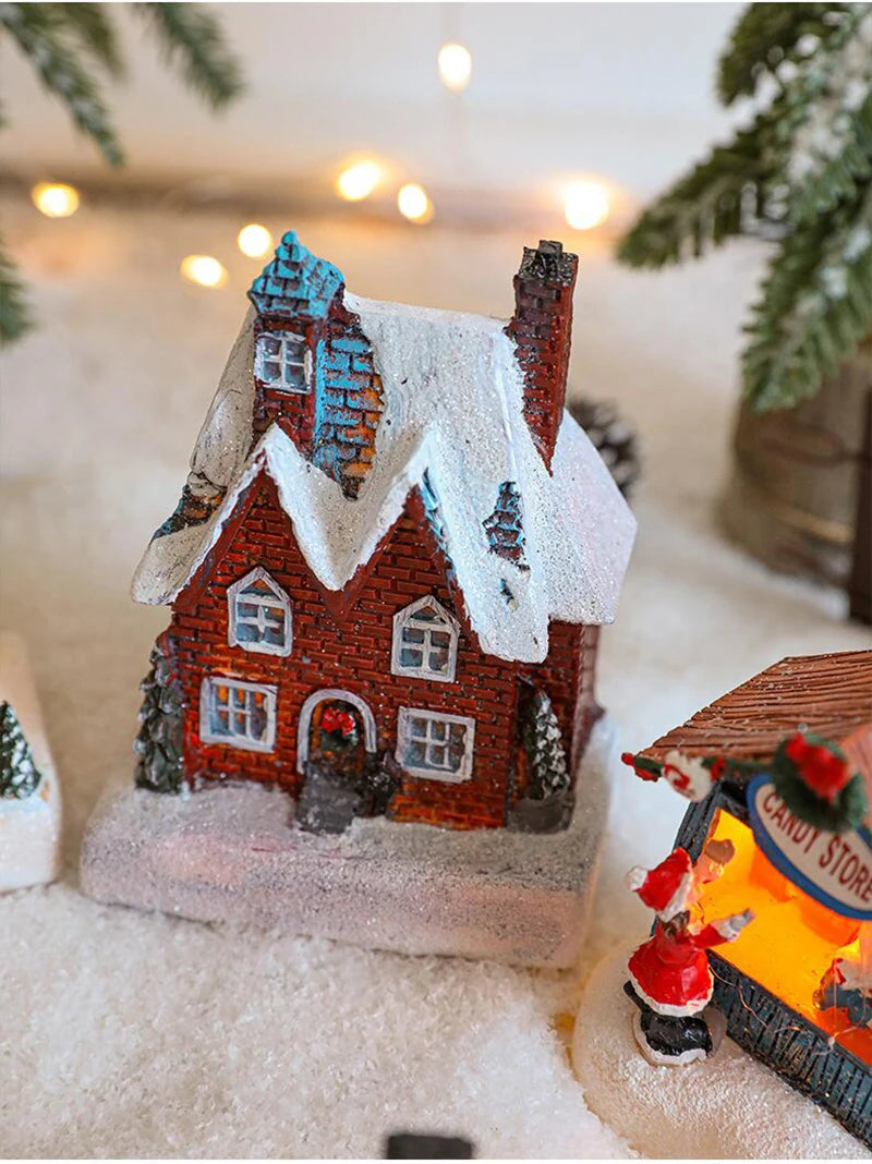 Christmas House Light Decorations For Home Ornaments Kids Xmas Gift New Year 2024 Navidad Decor Bedroom Night Light With Battery