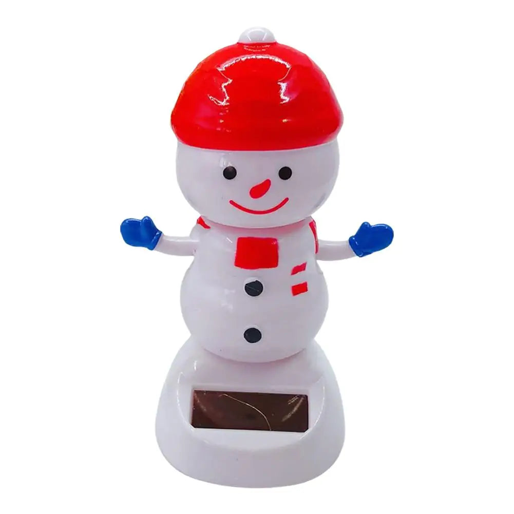 Christmas Car Decoration Solar Dancing Santa Claus Car Ornament Tree Elk Snowman Bobblehead Doll Merry Christmas Gift Accessory