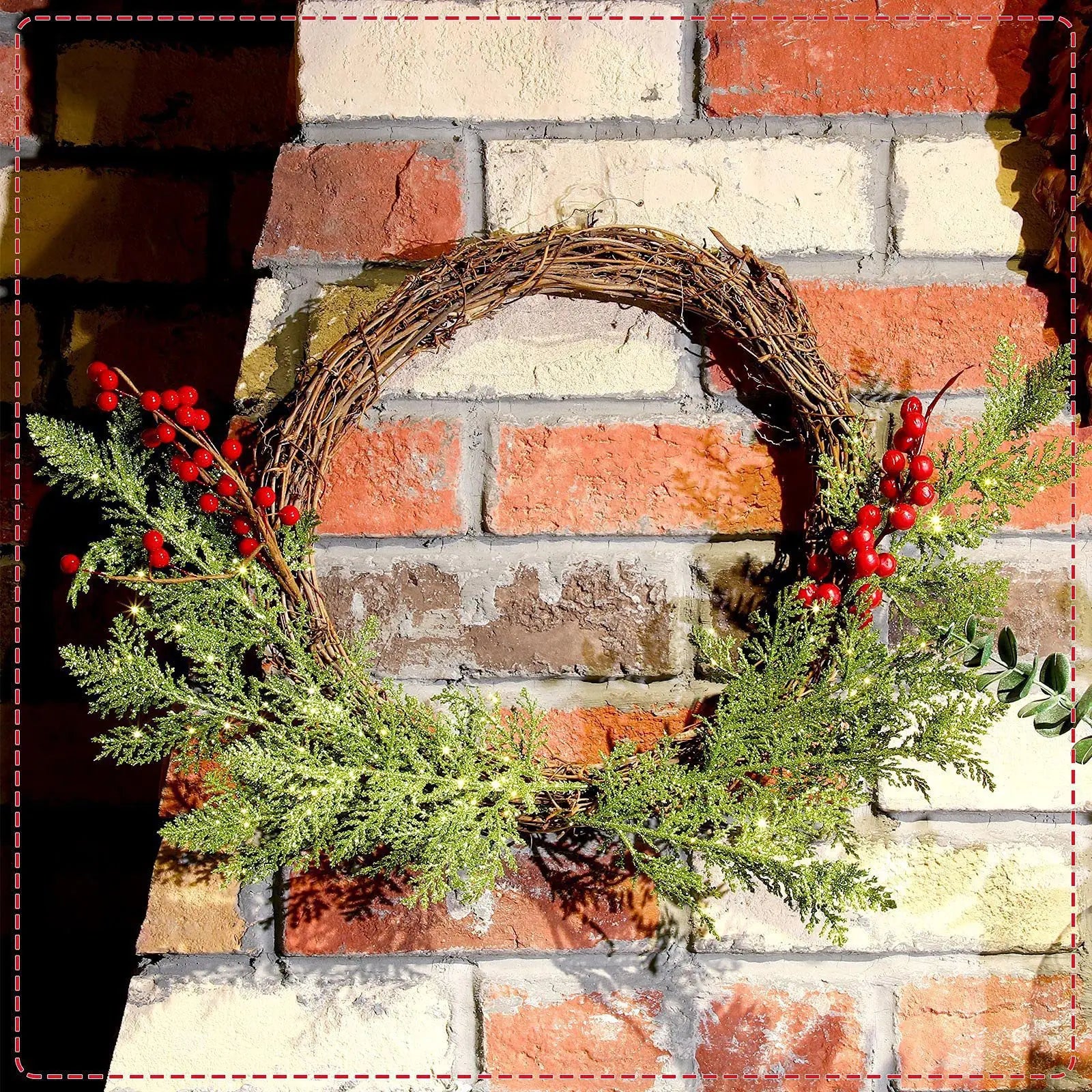 Christmas Decoration Glitter Branches Berries Artificial Flower Bouquet Christmas Tree Ornaments for Home New Year 2025 Navidad