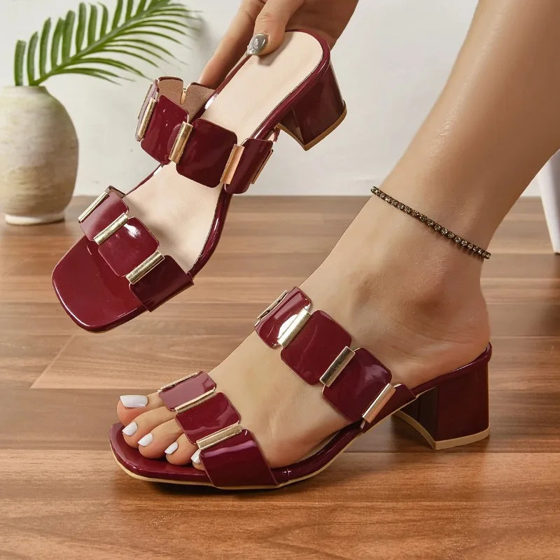 New Shoes for Women Fashion Summer High Heels Sandals Sexy Comfortable Women Sandals Female Outdoor Designer Shoes for Women
