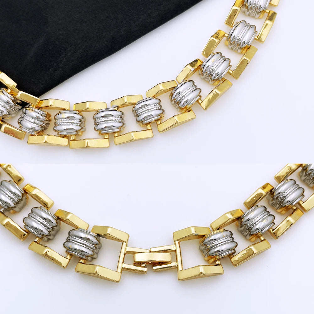 High Quality Jewellery Set For Women Dubai Nigeria Party Jewelry Necklace Earrings Bracelet And Ring Wedding Party Gift
