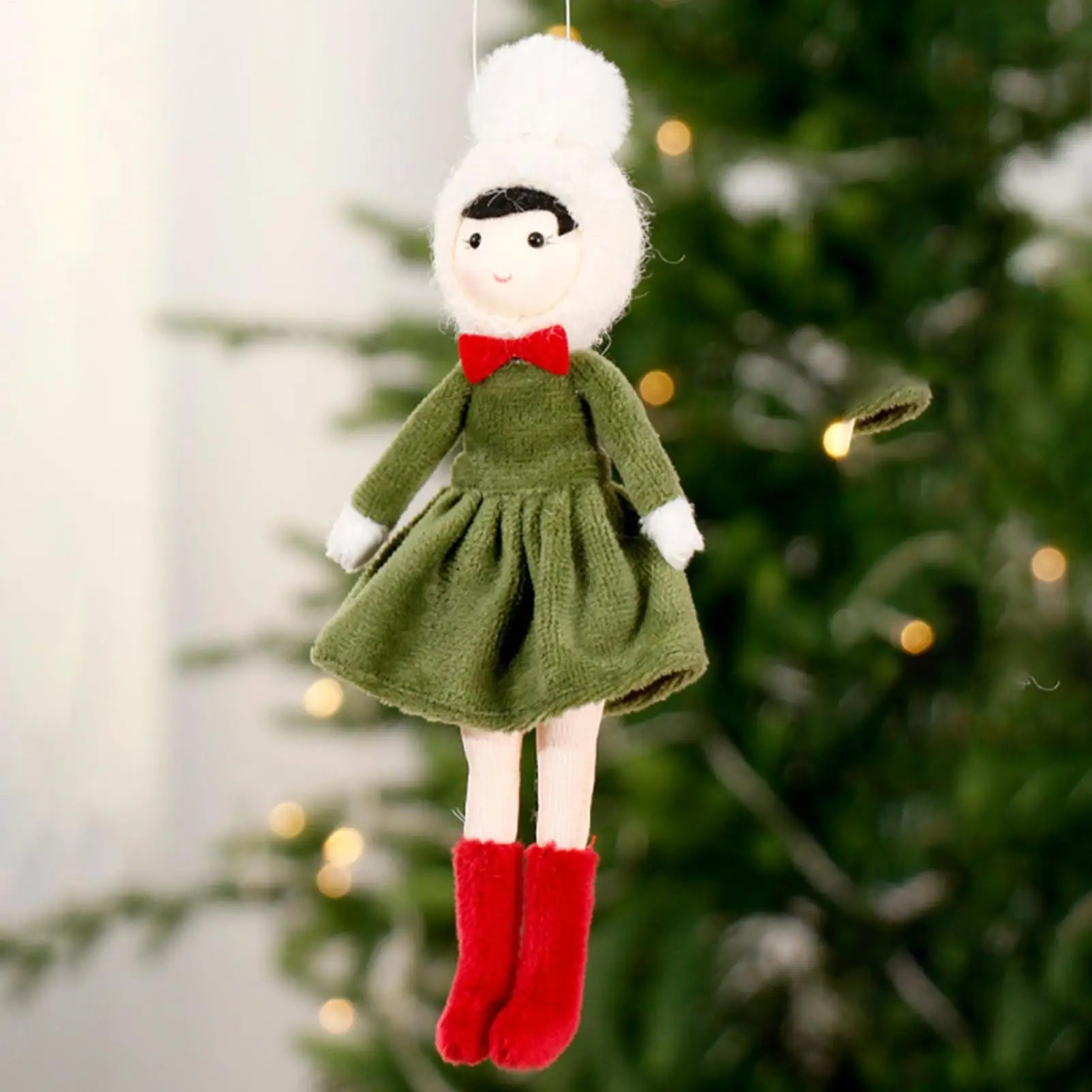 Christmas Tree Ornaments Christmas Tree Plush Pendant Toys Ornaments Cute Decor for Wreath Shelf Table Fireplace Window Entryway