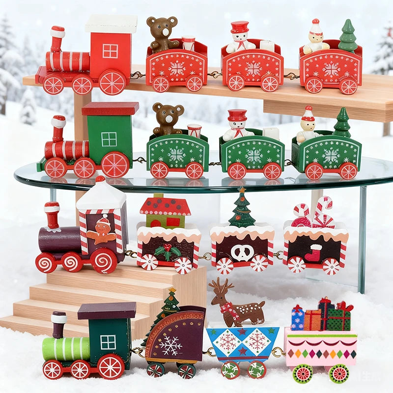 Christmas Train Merry Christmas Decorations For Home 2025 Cristmas Ornament Xmas Navidad Noel Gifts Happy New Year 2026 Gifts
