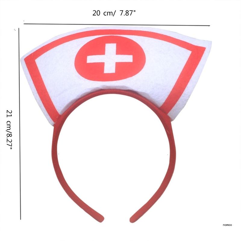 Halloween Nurse Hat Hair Hoop Party  Headband Hairband Headwear Costume