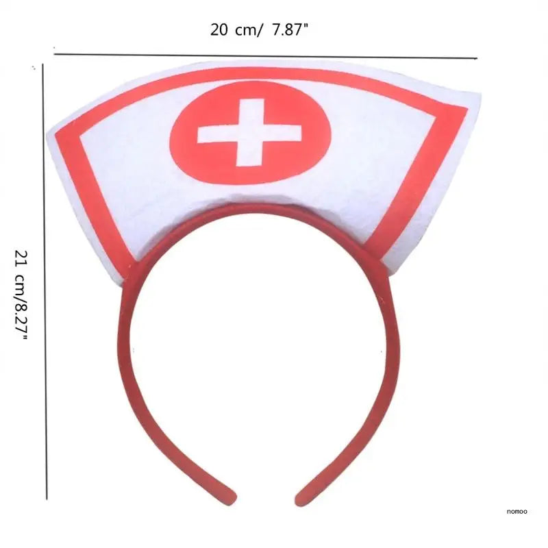 Halloween Nurse Hat Hair Hoop Party  Headband Hairband Headwear Costume