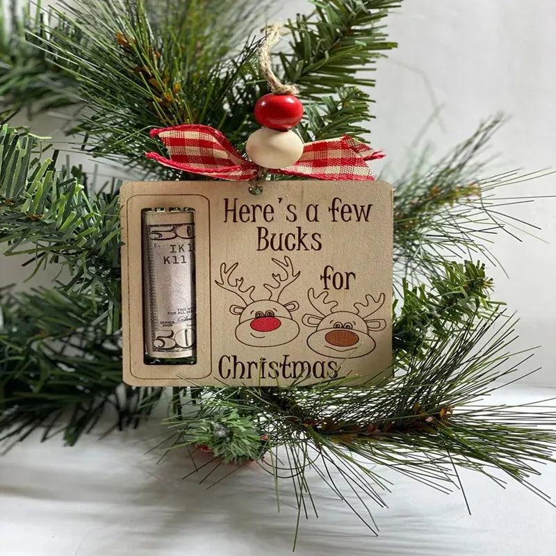 Christmas Tree Decor Wooden Gift Car Hanging Wooden Pendant Diy For Farmhouse Christmas Tree Decorations Xmas Party Decors