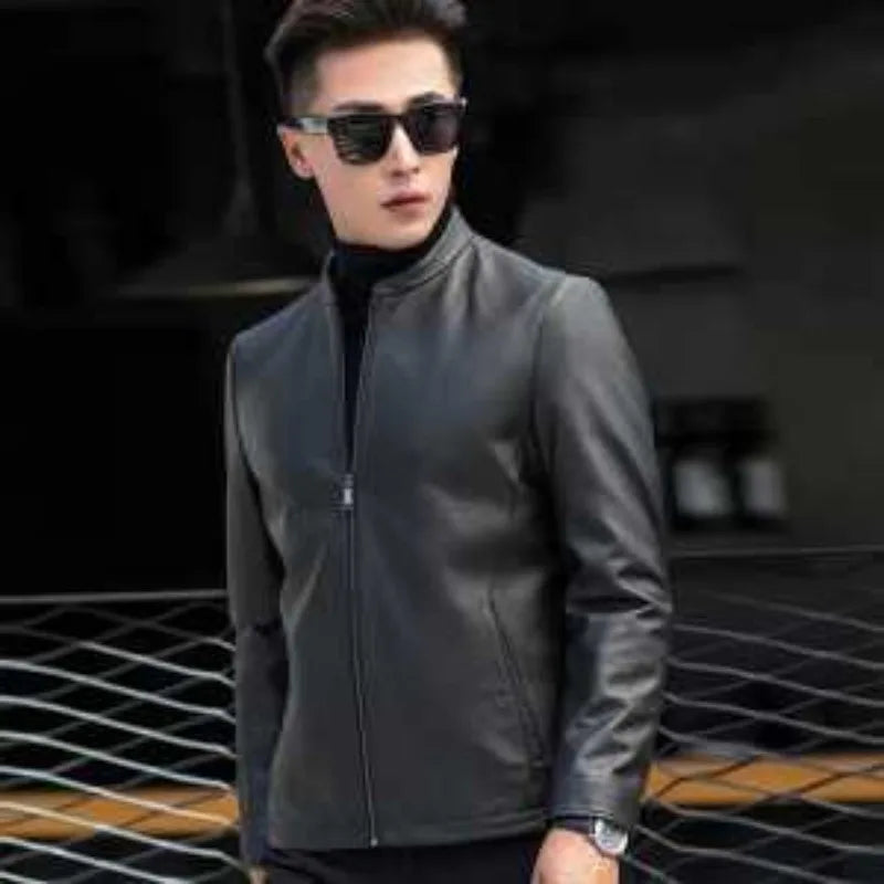 Leather Jacket for Men's 2025 Autumn and Winter New Middle-aged Versatile Jacket