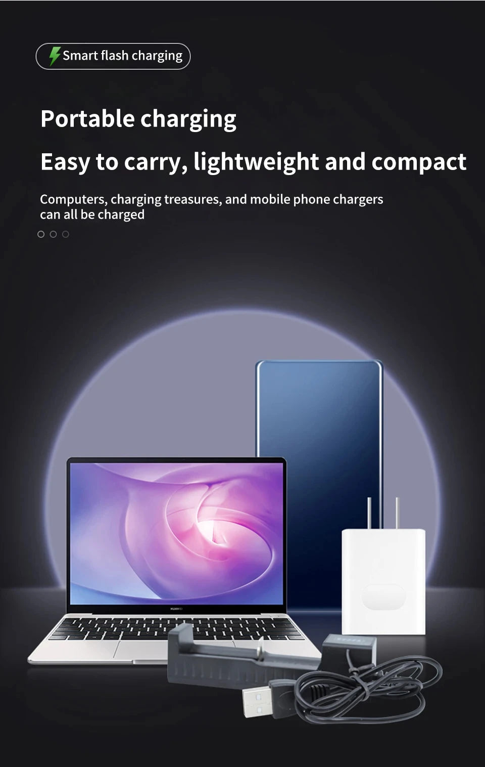 18650 Battery Charger 1/2/4 Slots Dual 18650 Charging 3.7V  Rechargeable Lithium Battery USB Charger For 16340 14500 18650