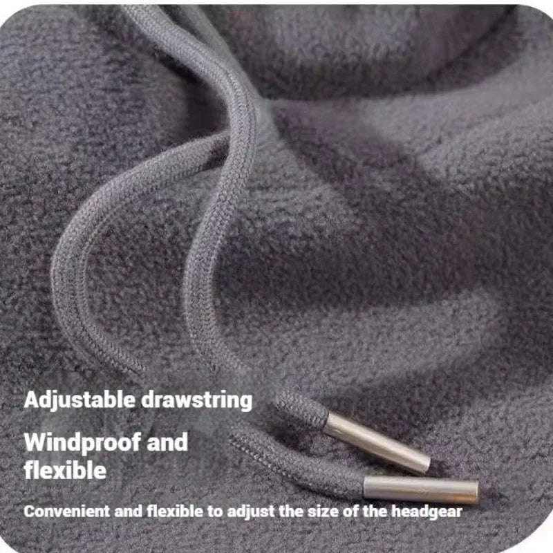 Winter Thermal Neck Warmer Outdoor Fleece Balaclava Scarf Skiing Face Mask Snood Hood Hat Windproof Keep Warm Cycling Cap