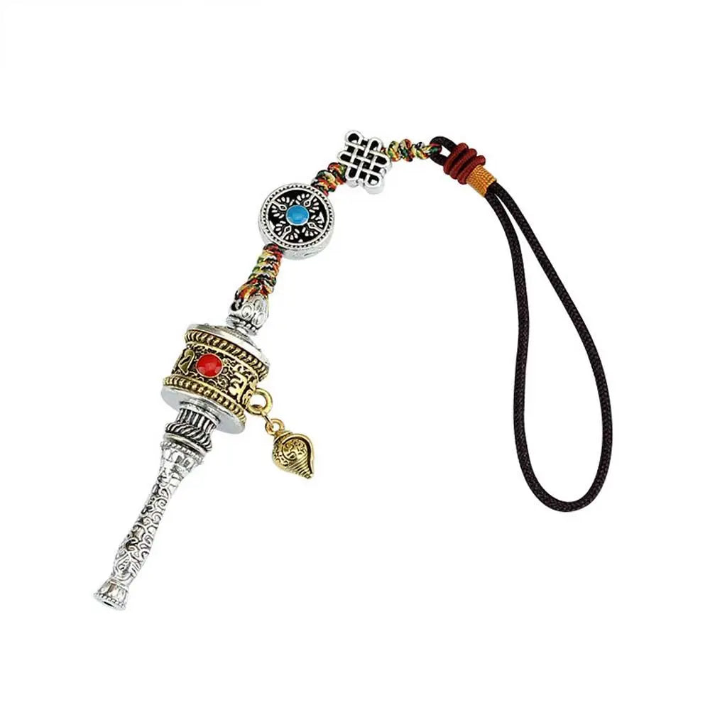 Accessories Car Ornament Women Men Jewelry Bag Pendants Key holder Vajra car keychain Prayer Wheel Pendants Buddhist keychain