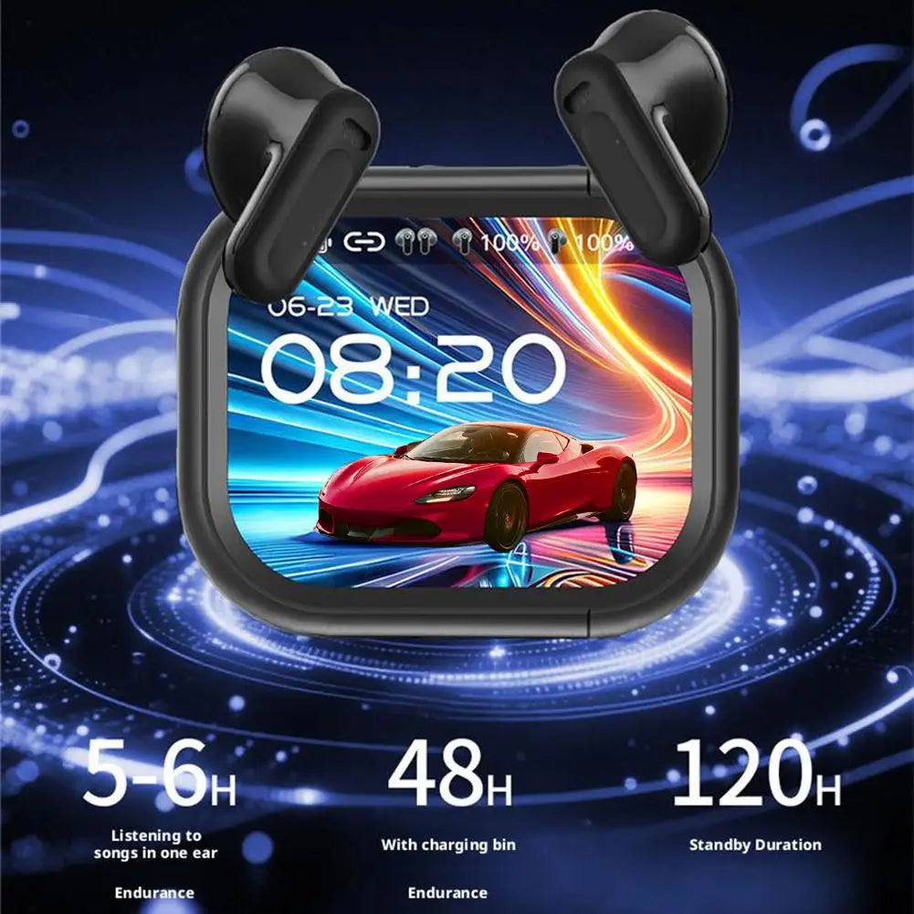 Wireless Bluetooth Earphones Sport Earbuds HiFi Stereo HD Mic Call Headphones LED Screen Headset 2025